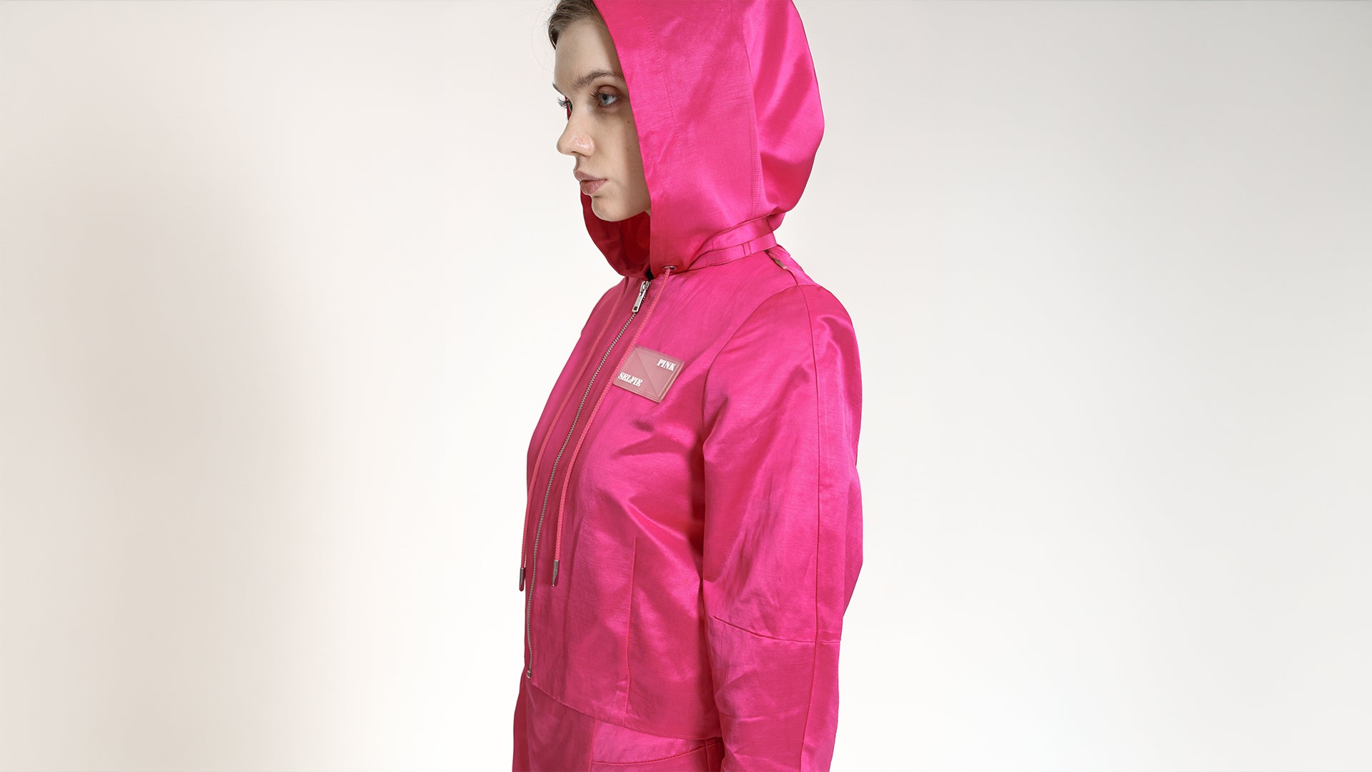 VIBRANT PINK HOODED ZIP-UP JACKET