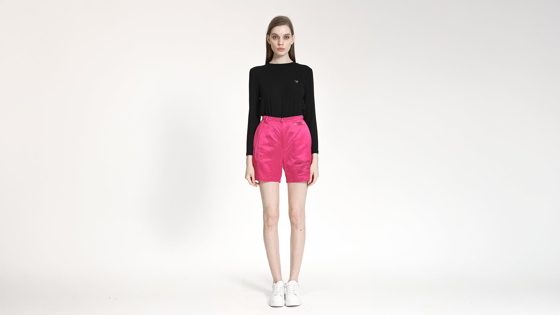 SATIN LINEN TAILORED SHORTS