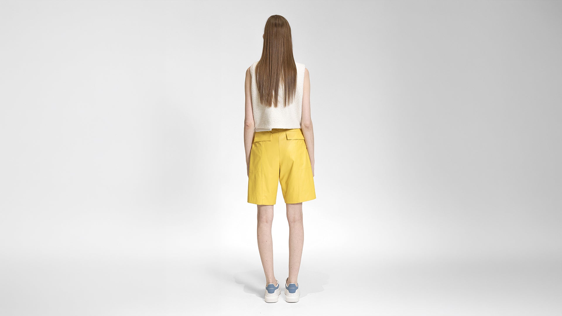 OFF-WHITE EMBROIDERED LEATHER-TRIMMED  ASYMMETRICAL VEST