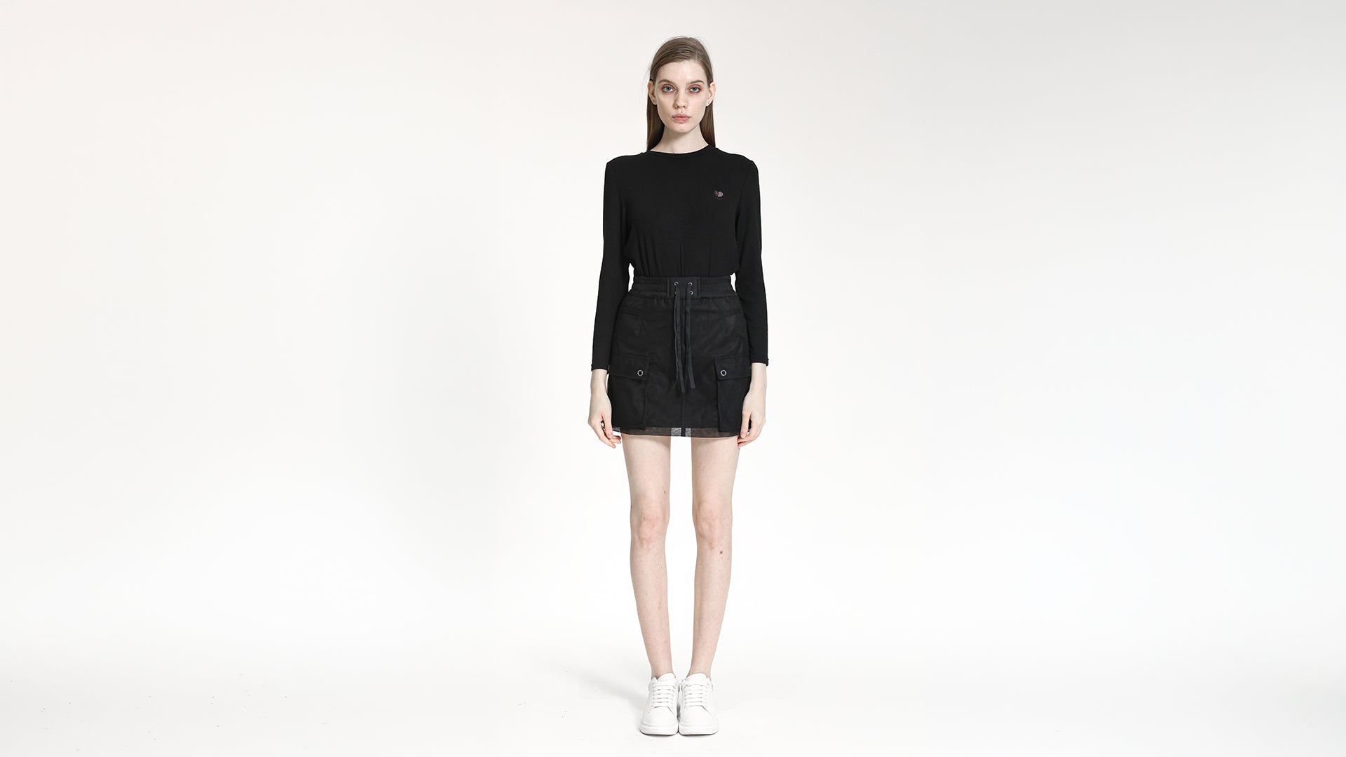 SHEER CARGO MINI SKIRT
