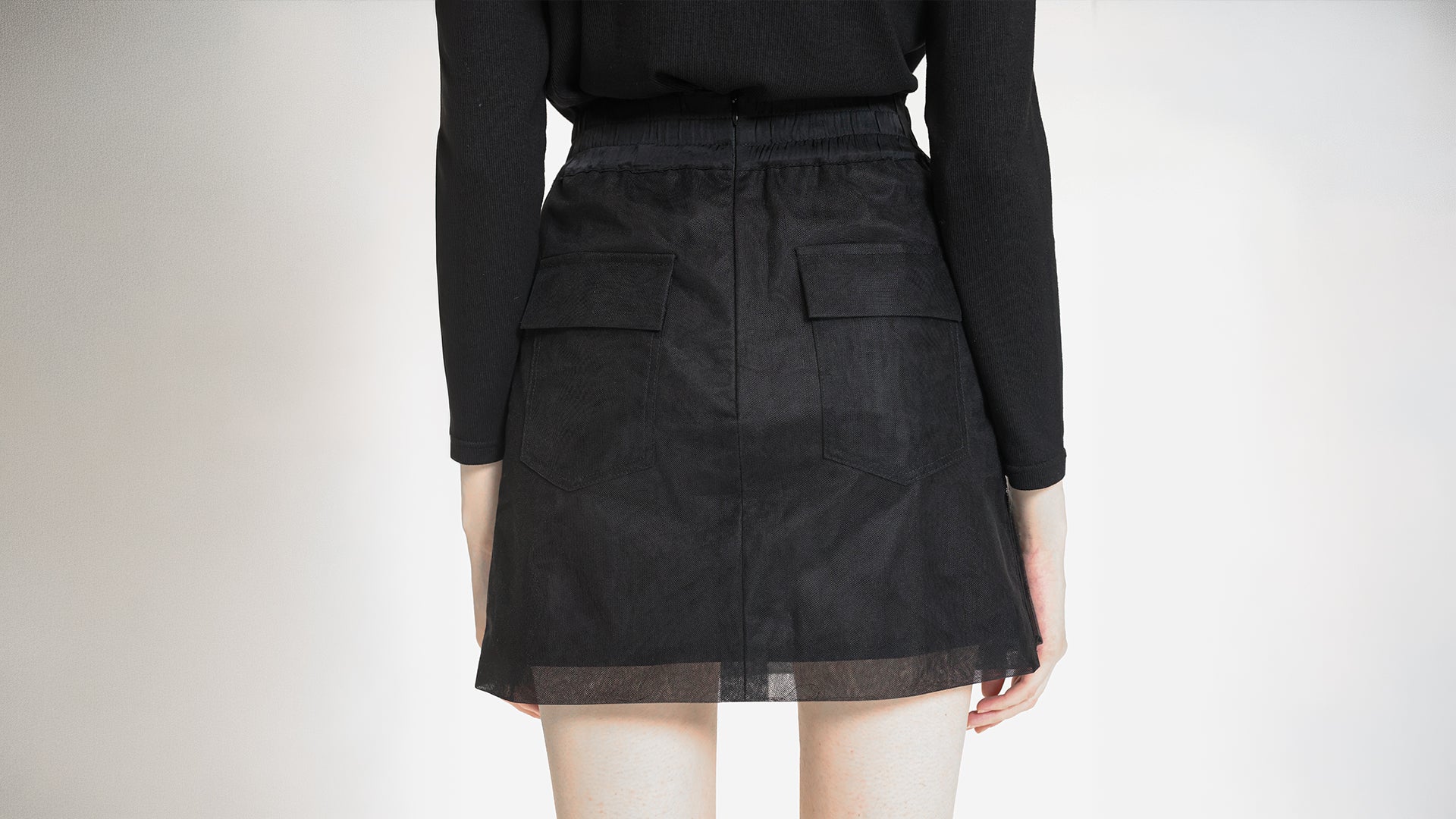 SHEER CARGO MINI SKIRT