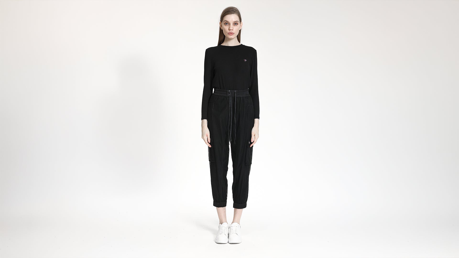 SHEER CARGO JOGGER PANTS