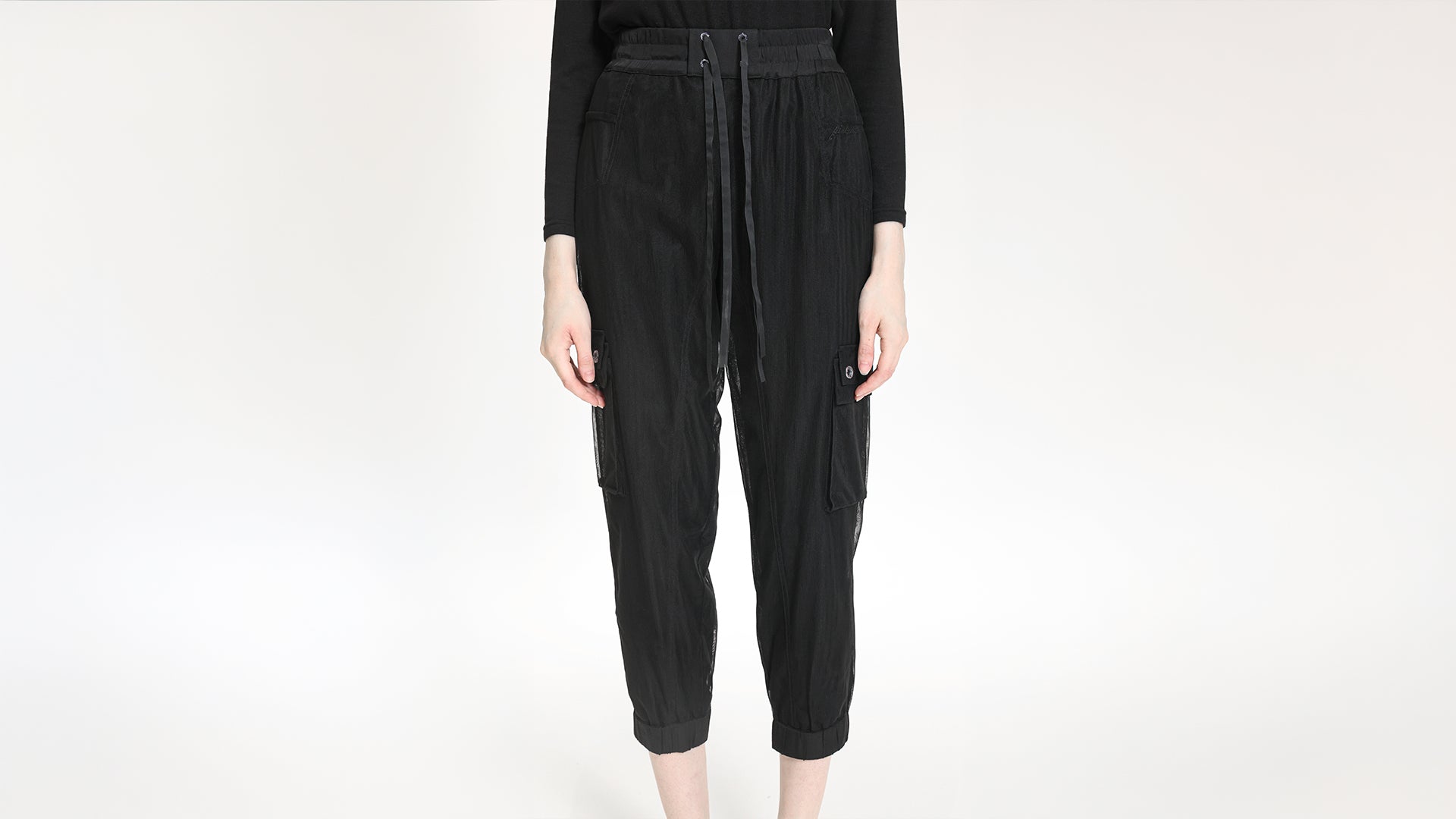 SHEER CARGO JOGGER PANTS