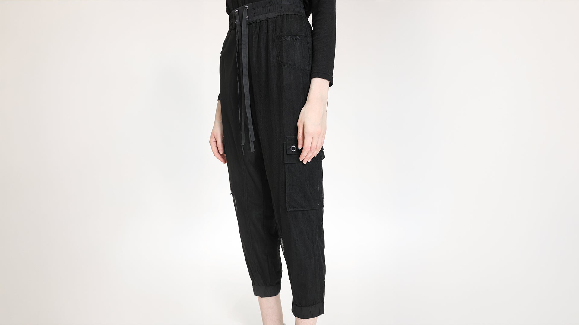 SHEER CARGO JOGGER PANTS