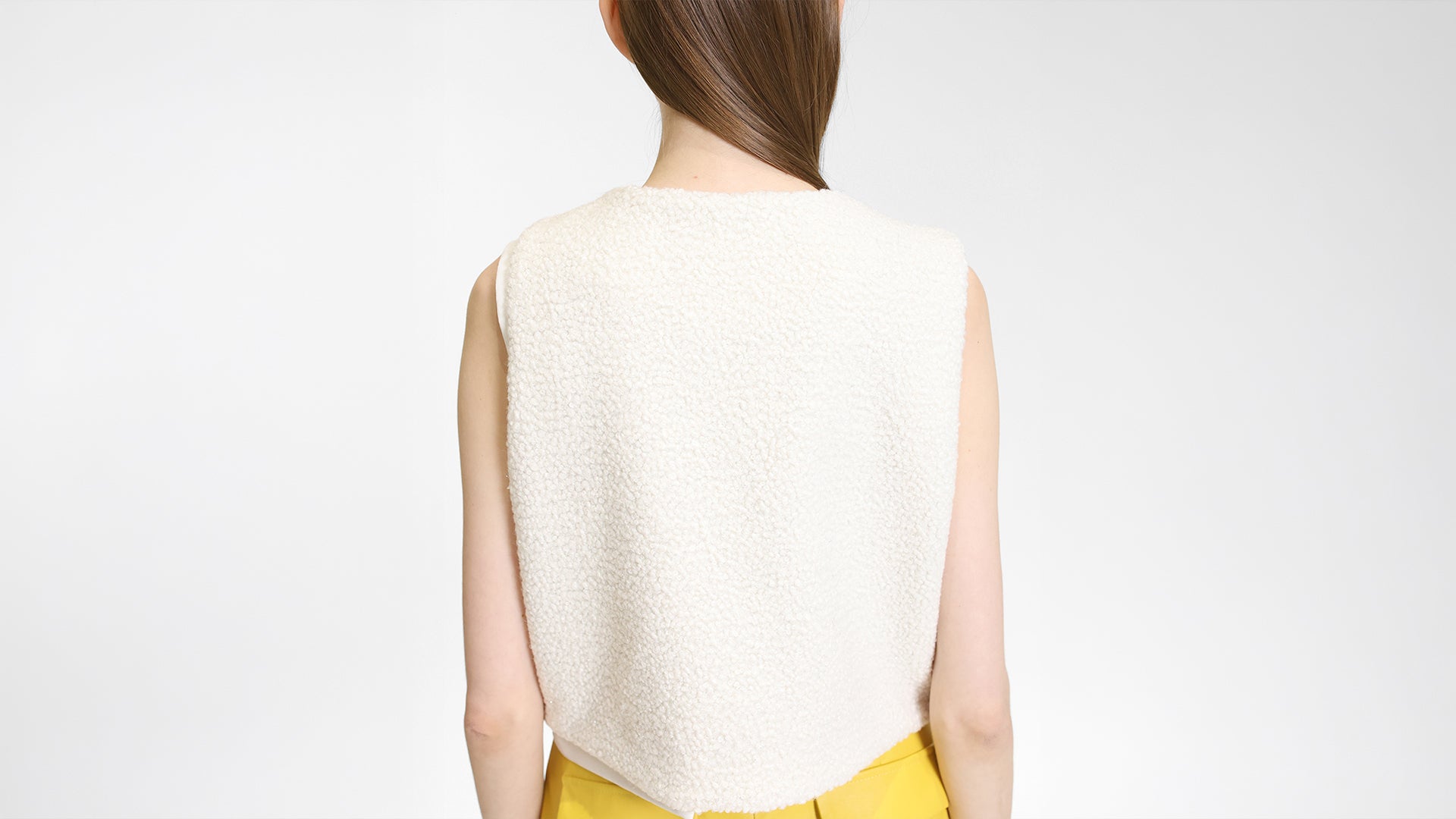 OFF-WHITE EMBROIDERED LEATHER-TRIMMED  ASYMMETRICAL VEST