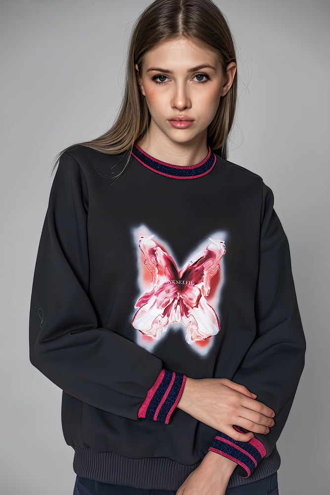 
                  
                    GRAY/BLUE LOOSE DROP-SHOULDER SWEATSHIRT
                  
                