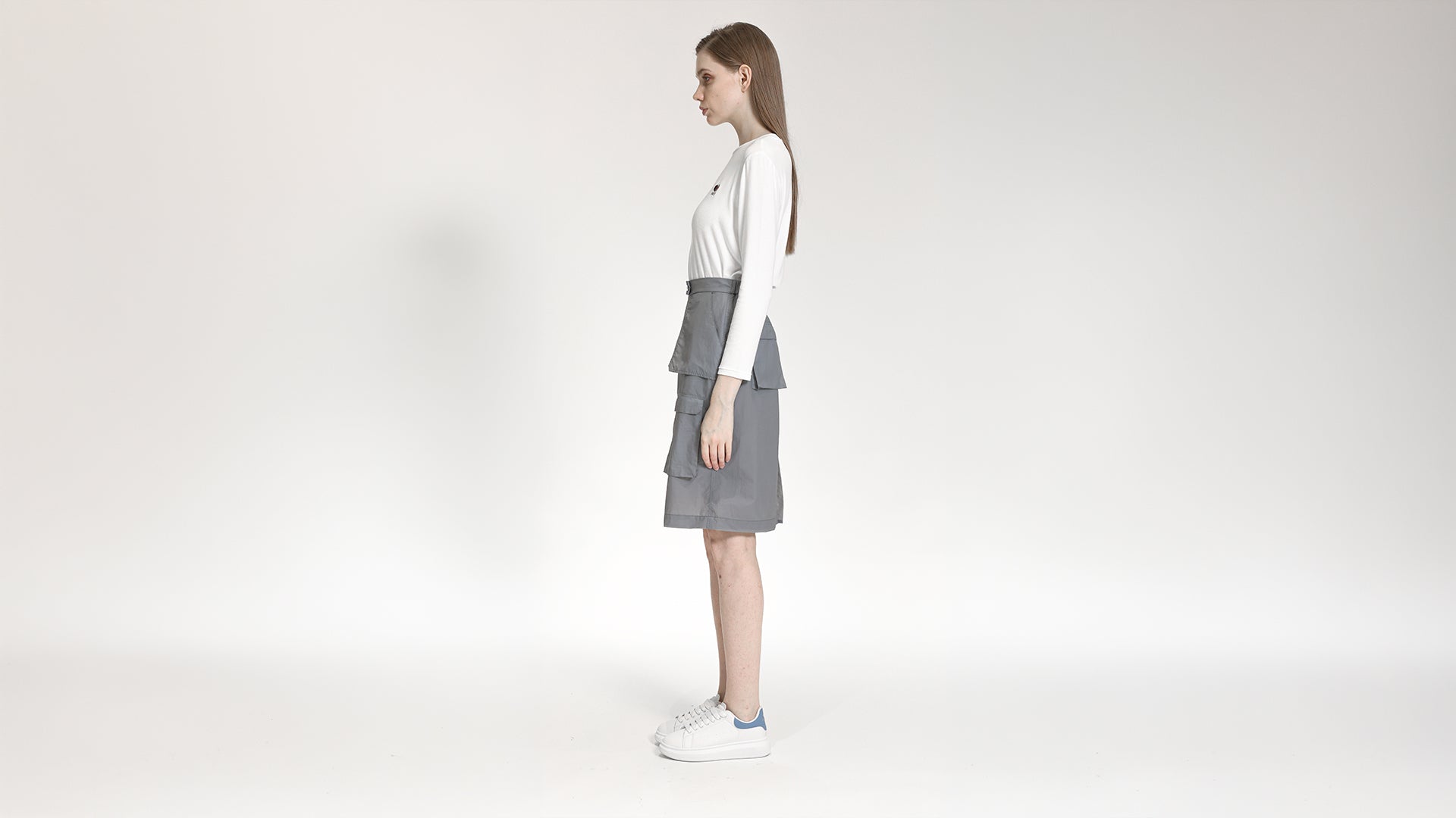UTILITY CARGO MIDI SKIRT