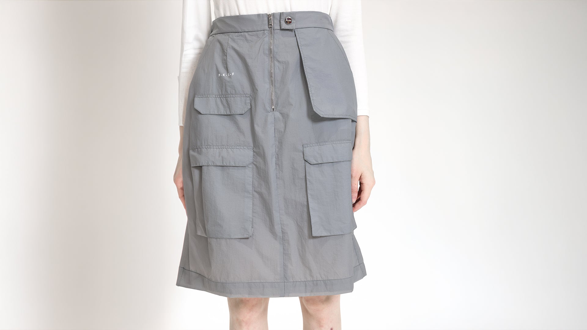 UTILITY CARGO MIDI SKIRT