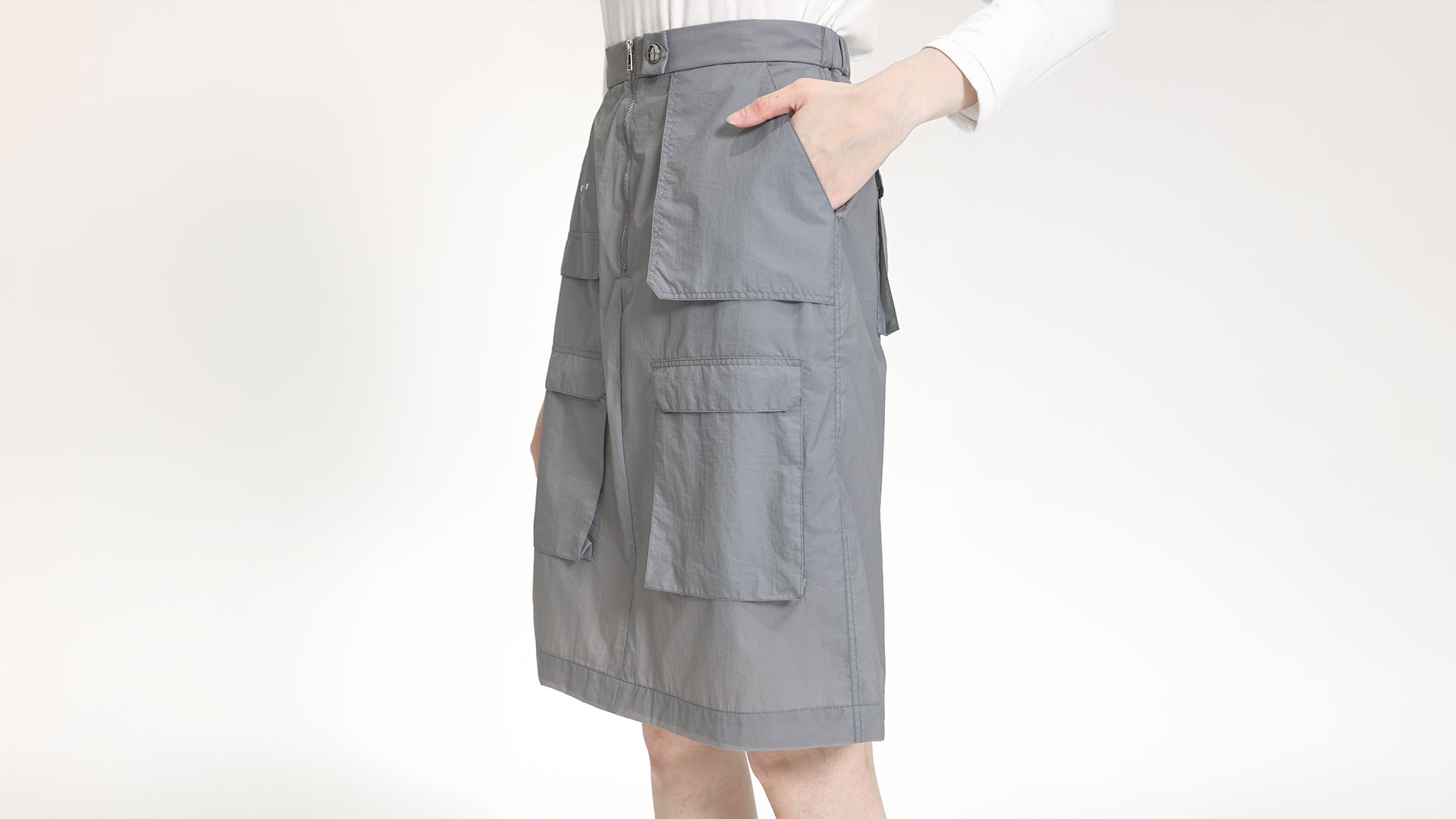 UTILITY CARGO MIDI SKIRT