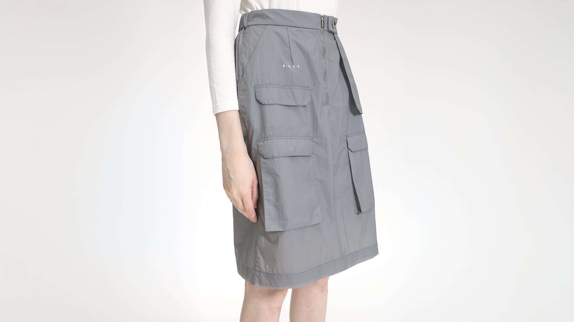 UTILITY CARGO MIDI SKIRT