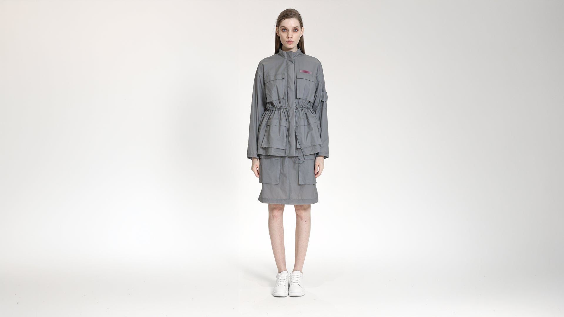 UTILITY CARGO MIDI SKIRT