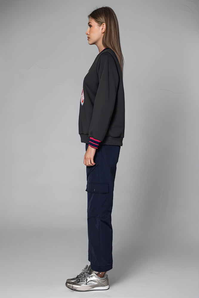 
                  
                    GRAY/BLUE LOOSE DROP-SHOULDER SWEATSHIRT
                  
                