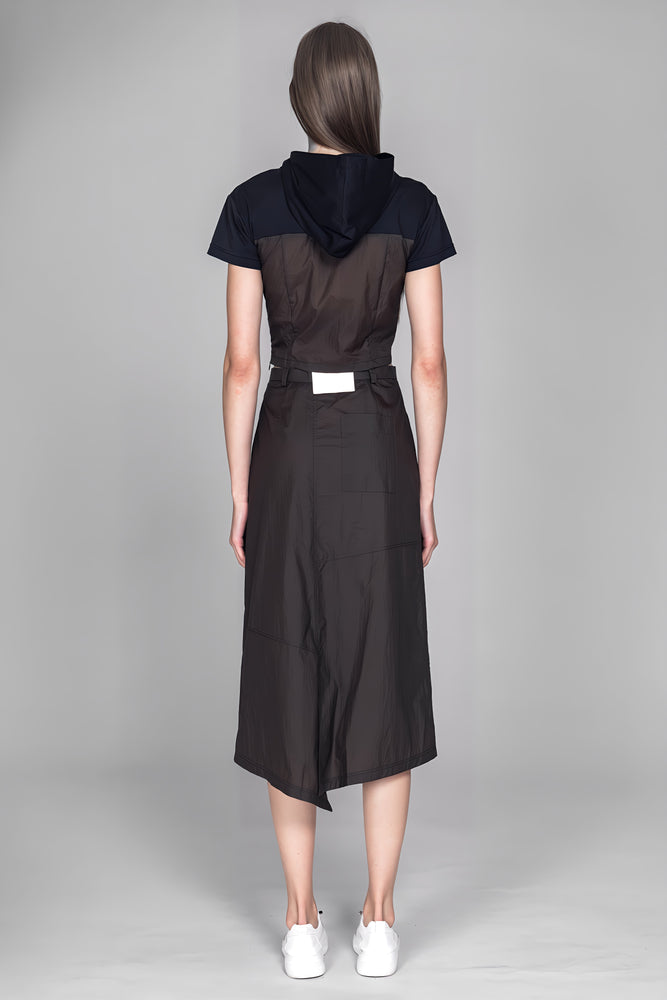 
                  
                    BRIGHT PURPLE / MATTE PURPLE / DARK BROWN TRENCH ASYMMETRICAL CASUAL LONG SKIRT
                  
                