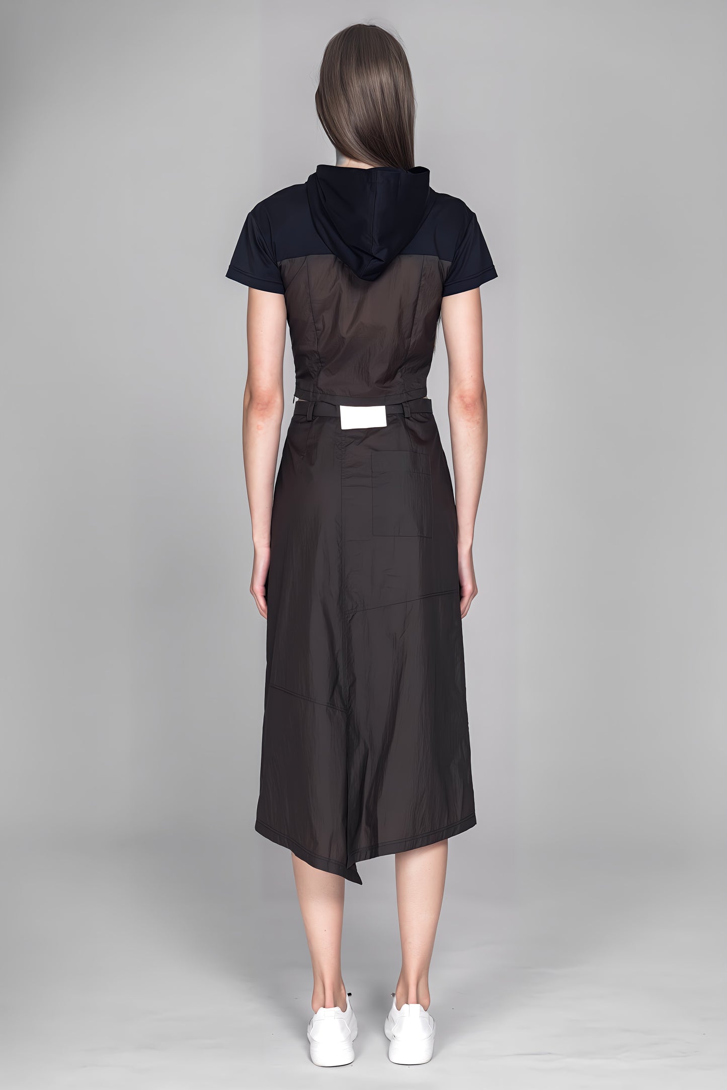 
                  
                    BRIGHT PURPLE / MATTE PURPLE / DARK BROWN TRENCH ASYMMETRICAL CASUAL LONG SKIRT
                  
                
