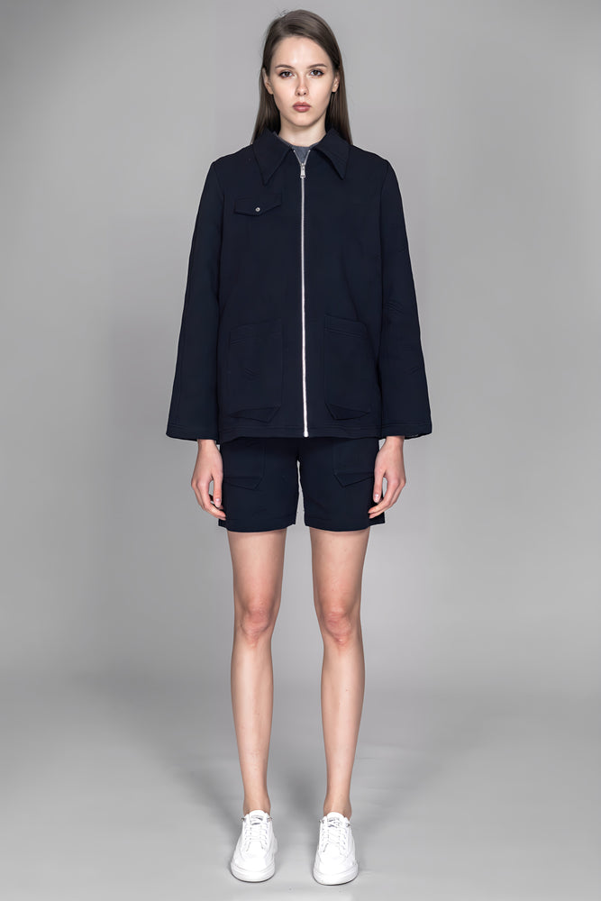 
                  
                    BLACK / BLUE / SKIN DENIM JACQUARD JACKET
                  
                