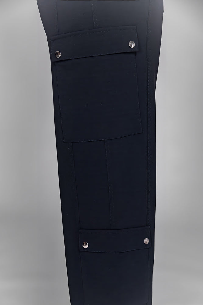 
                  
                    BLACK STRAIGHT-LEG CARGO PANTS
                  
                