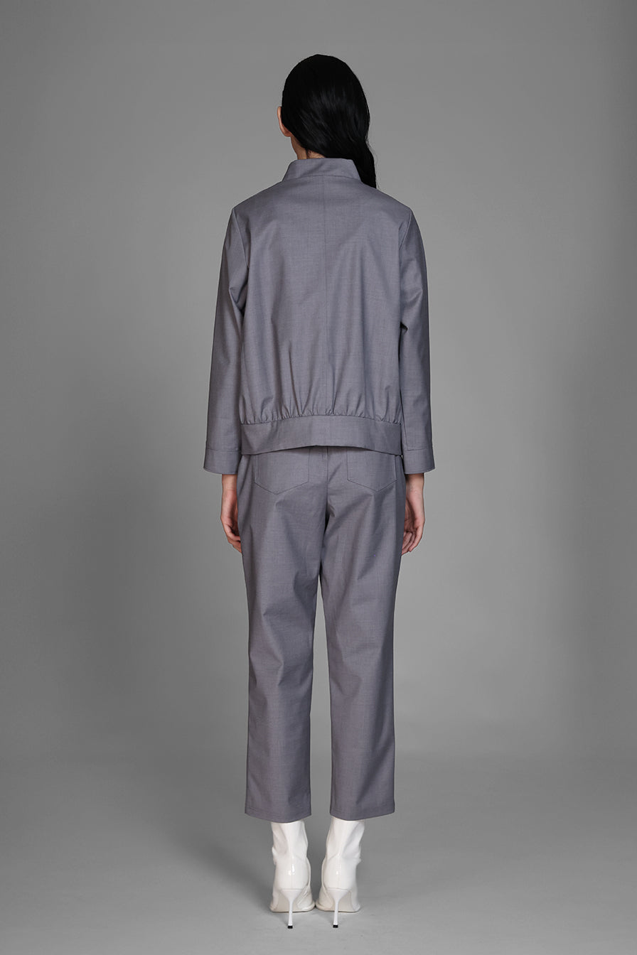 
                  
                    GREY / BLUE TAILORED TRENCH CASUAL JACKET
                  
                