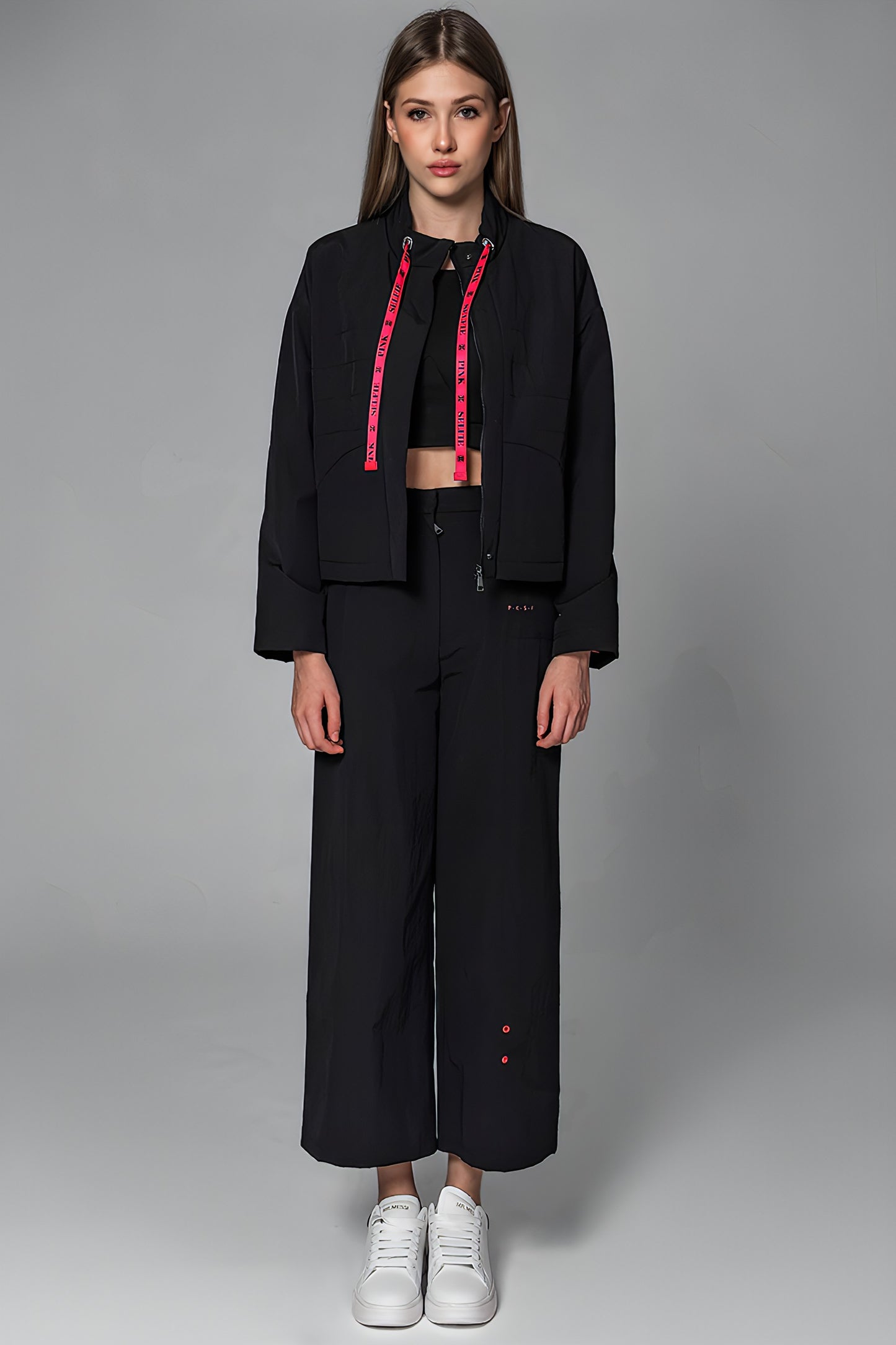 
                  
                    BLACK/GRAY TRENCH ASYMMETRICAL PANTS
                  
                