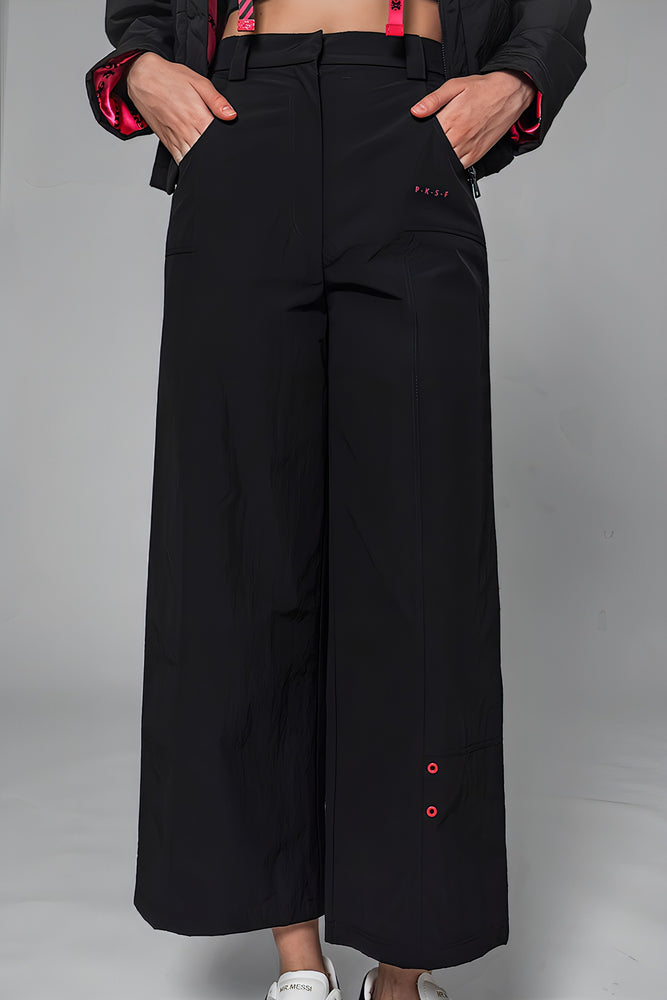 
                  
                    BLACK/GRAY TRENCH ASYMMETRICAL PANTS
                  
                