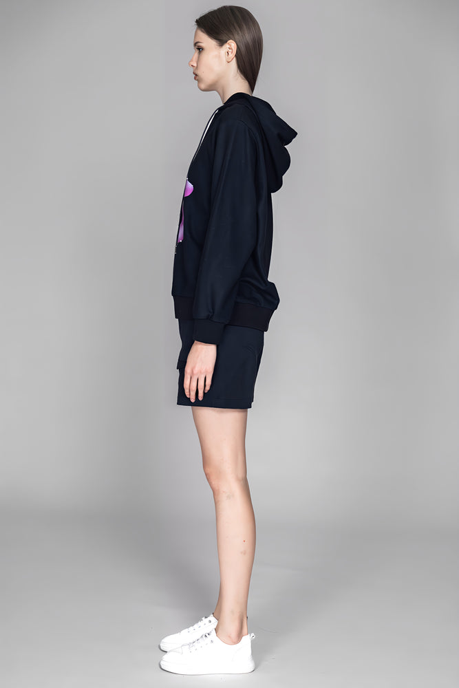 
                  
                    BLACK/GREEN WOOLEN PS PRINT LONG HOODIE
                  
                