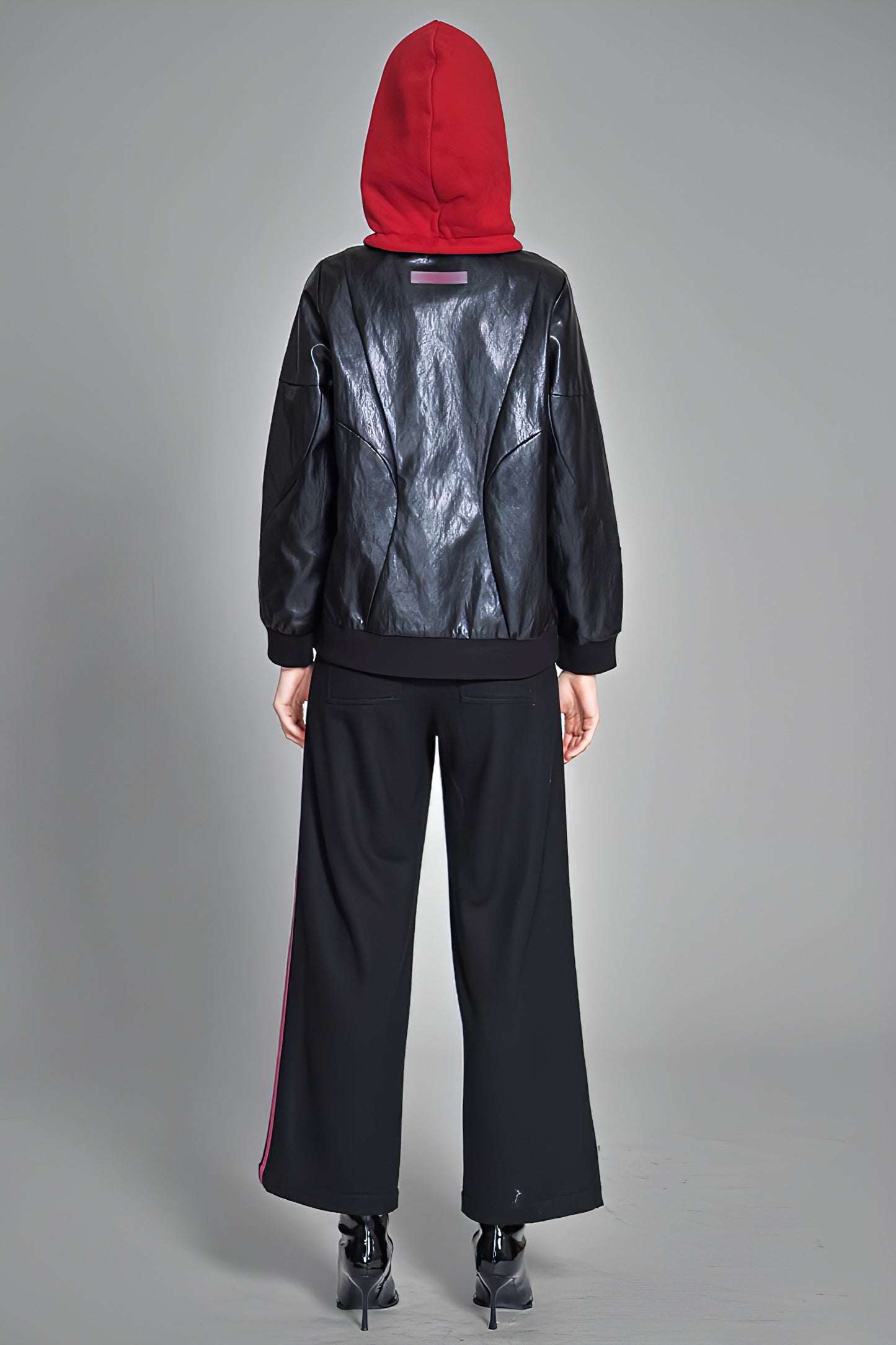 
                  
                    LEATHER HOODED JACKET
                  
                