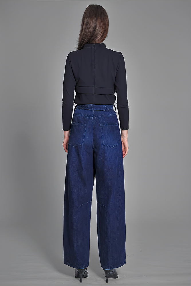 
                  
                    DARK BLUE TAPERED DENIM PANTS
                  
                