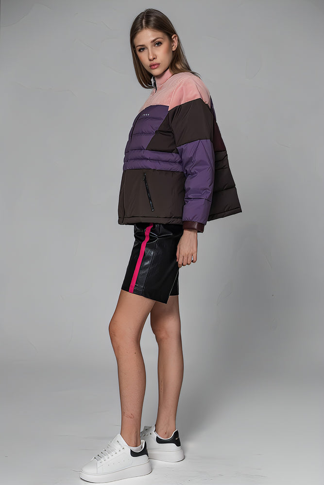 
                  
                    MULTICOLOR PANEL DOWN JACKET
                  
                