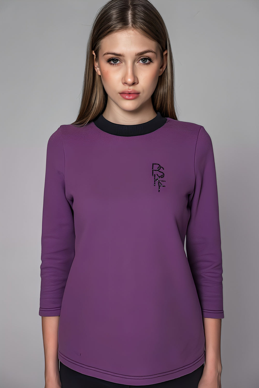 PURPLE/BLUE LONG-SLEEVE SWEATSHIRT