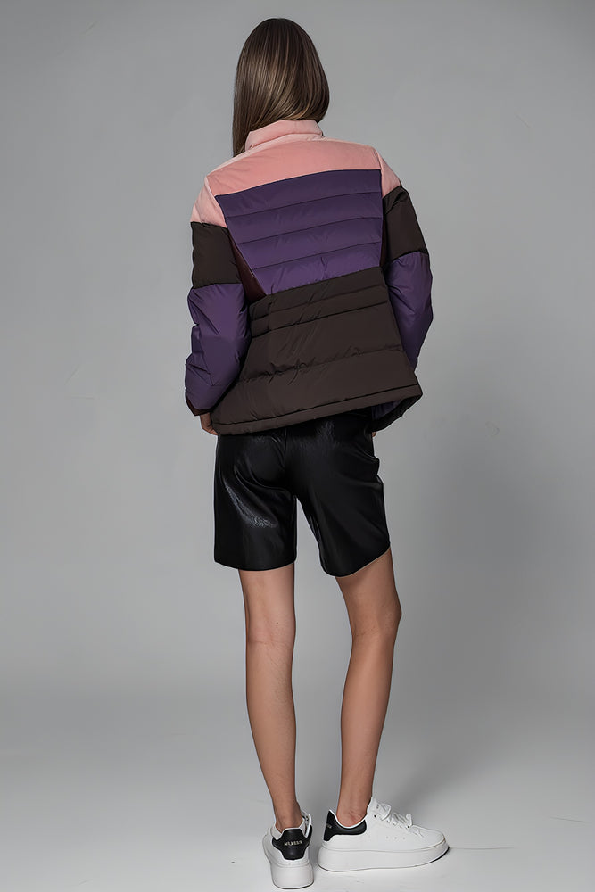 
                  
                    MULTICOLOR PANEL DOWN JACKET
                  
                