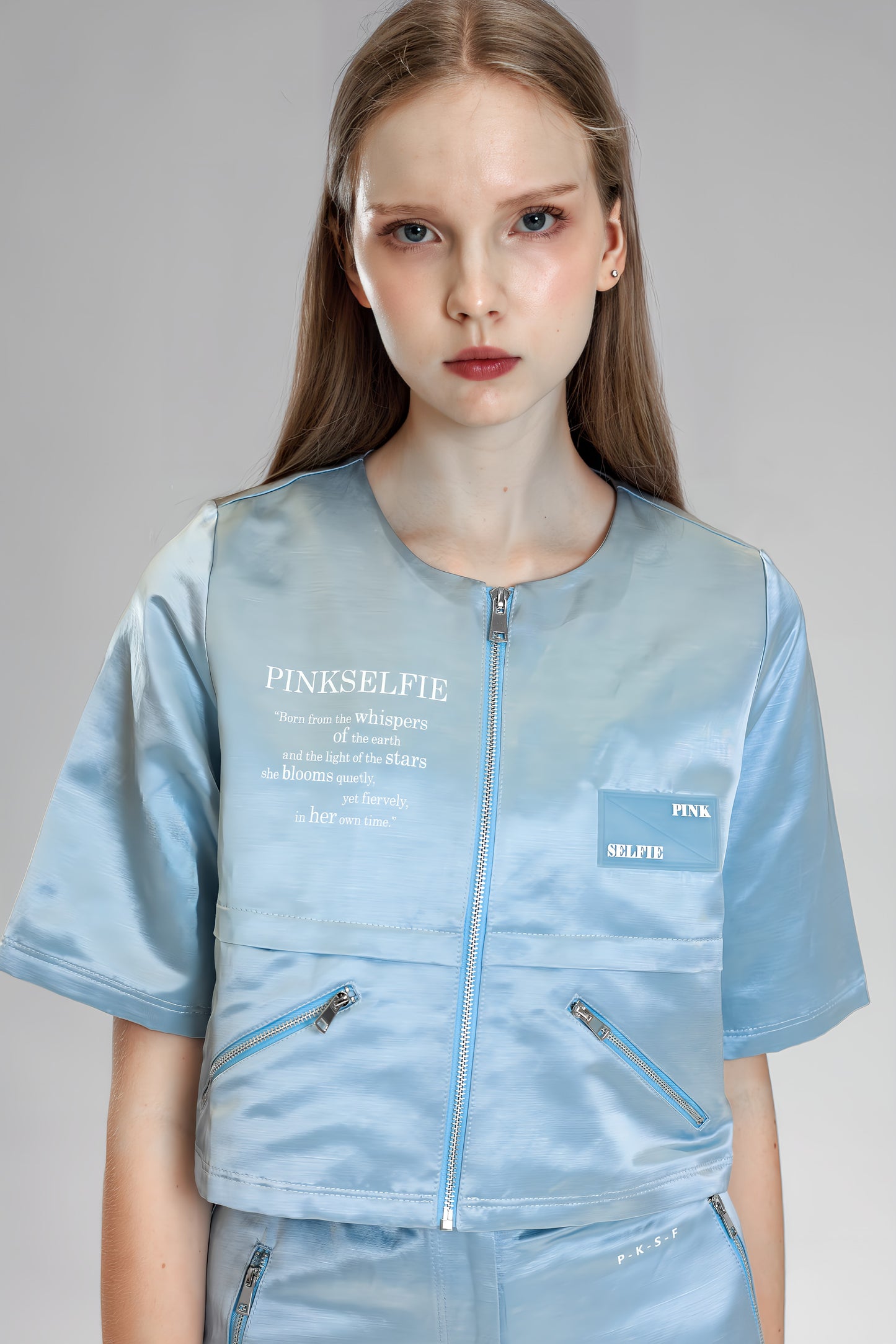 
                  
                    PEACOCK PINK / LIGHT PINK / BLUE SAND DYE LINEN CASUAL CROPPED JACKET
                  
                