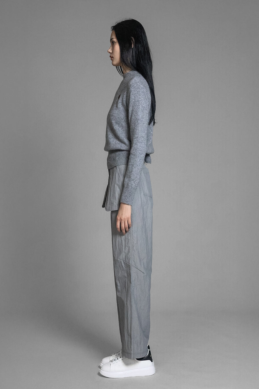 
                  
                    STAR WHITE/FEATHER GREY TRENCH-STYLE STRAIGHT-LEG TROUSERS
                  
                