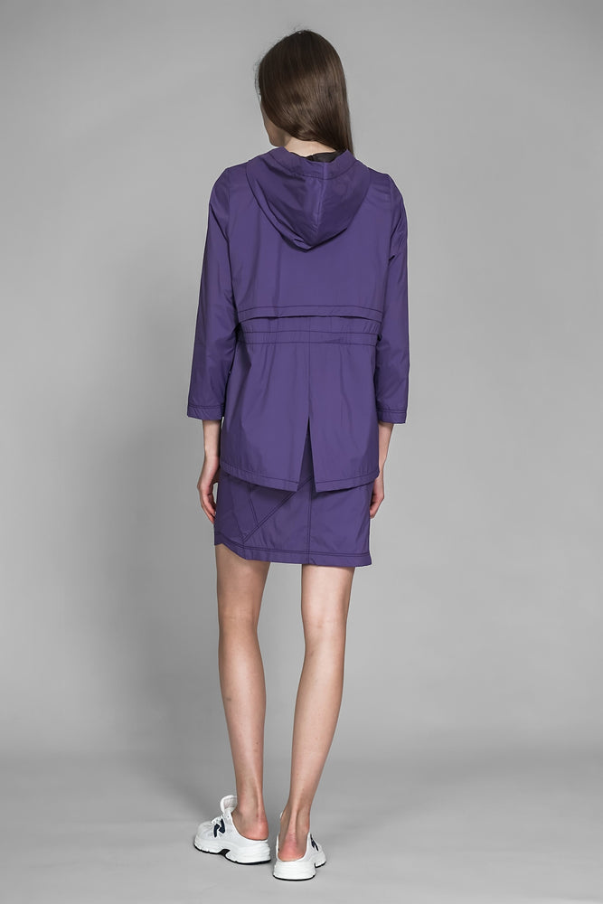 
                  
                    PURPLE COLOR-BLOCKED TRENCH DRESS
                  
                