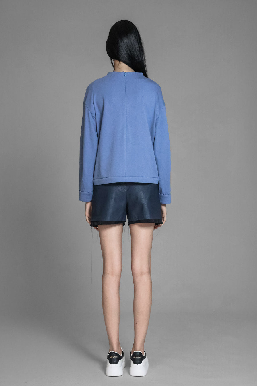 
                  
                    COFFEE/BLUE LONG-SLEEVE TOP
                  
                
