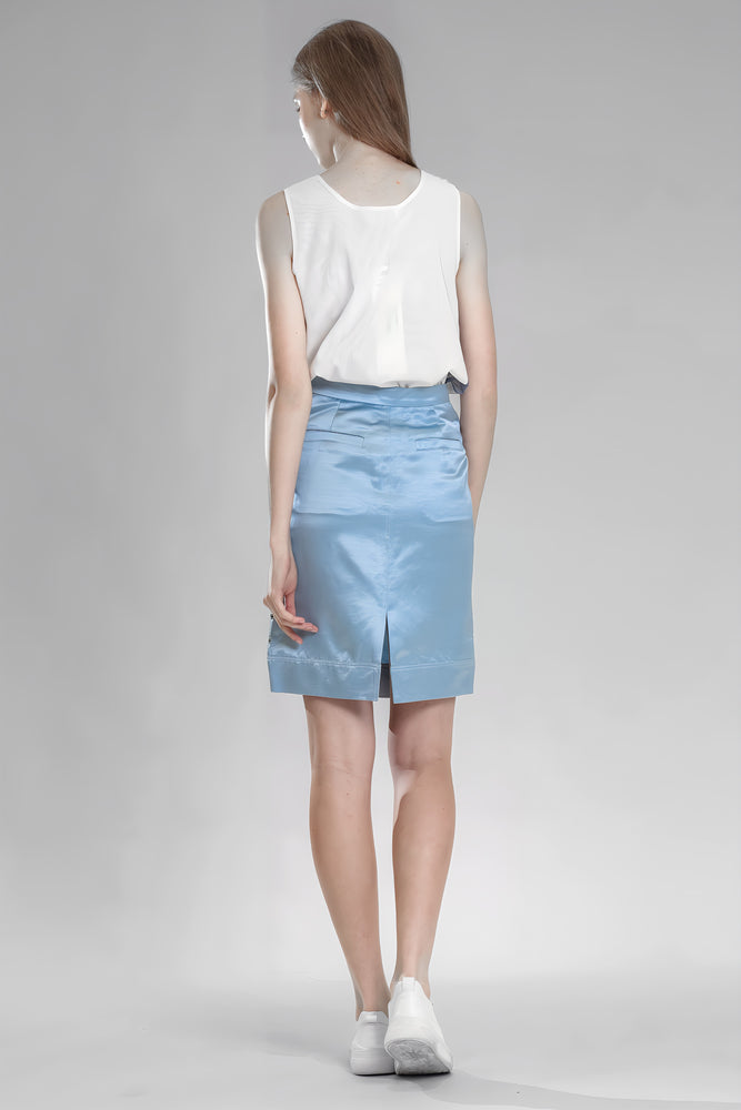 
                  
                    WHITE COTTON PINK / BLUE TRENCH COAT PANELING LONG VEST
                  
                