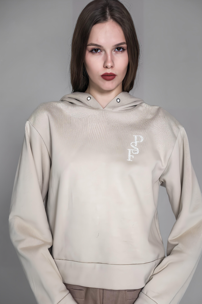
                  
                    BLUE/YELLOW COTTON LOGO CROPPED CASUAL HOODIE
                  
                