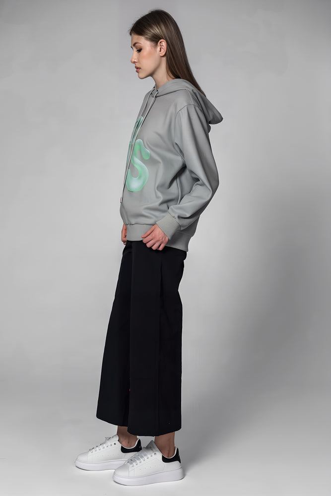
                  
                    BLACK/GREEN WOOLEN PS PRINT LONG HOODIE
                  
                