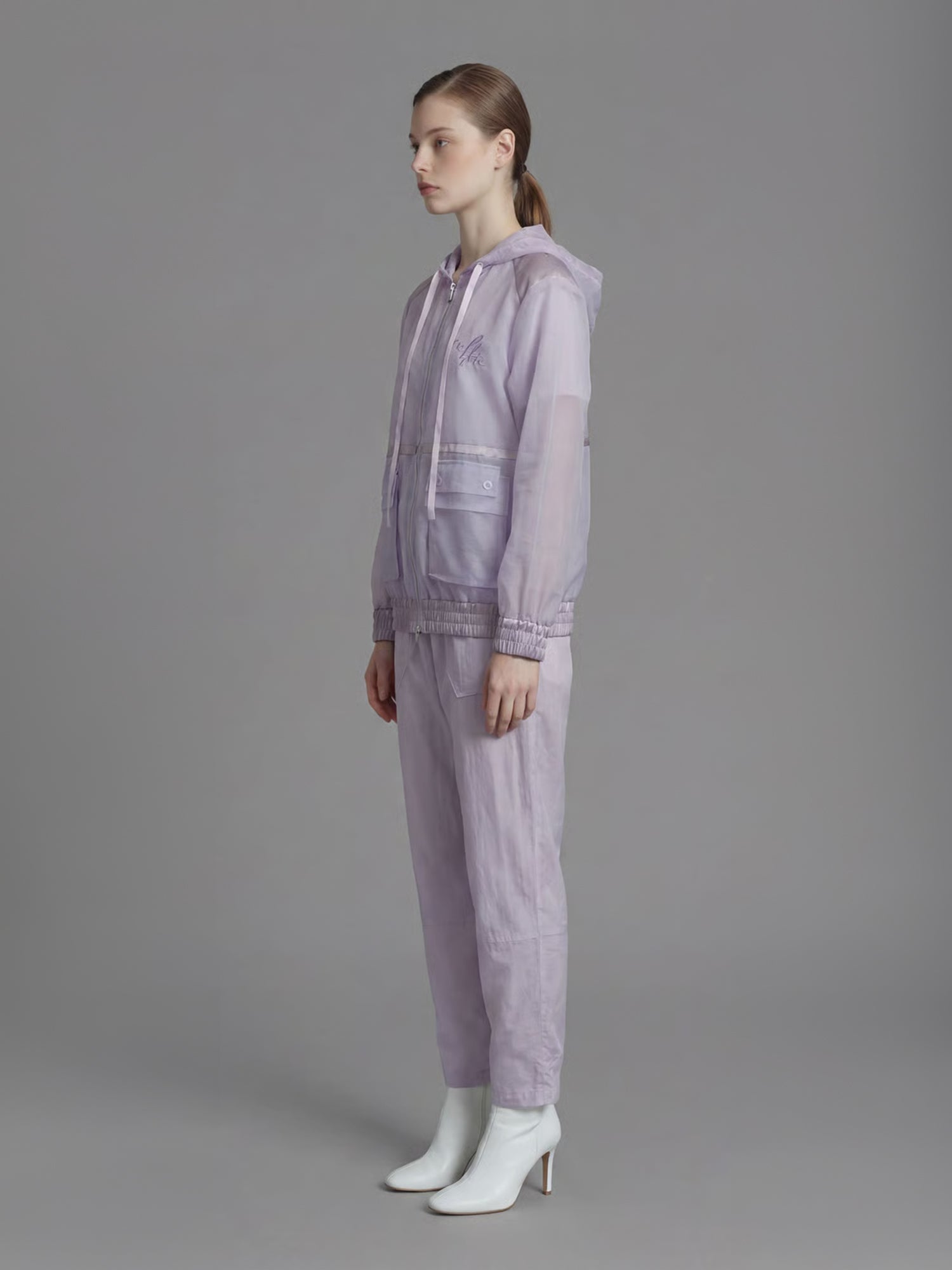 ORCHID MIST PURPLE MESH CASUAL JACKET