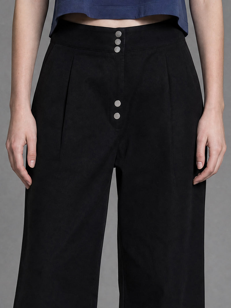 COOL SILVER GREY / CLASSIC BLACK CASUAL TROUSERS
