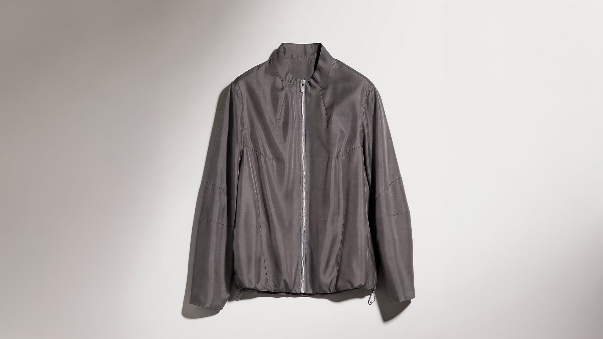 MIDNIGHT BLUE / COOL ROCK GREY FUTURISTIC TWILL CASUAL JACKET