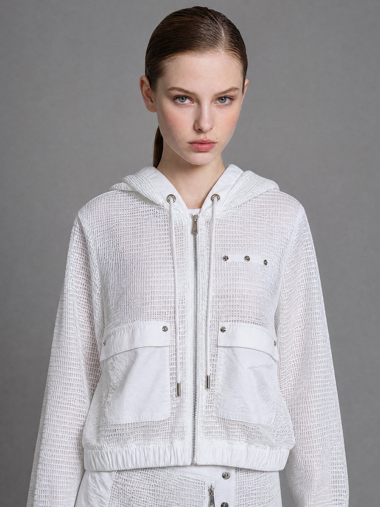 CLASSIC BLACK / STARRY WHITE CASUAL HOODED JACKET