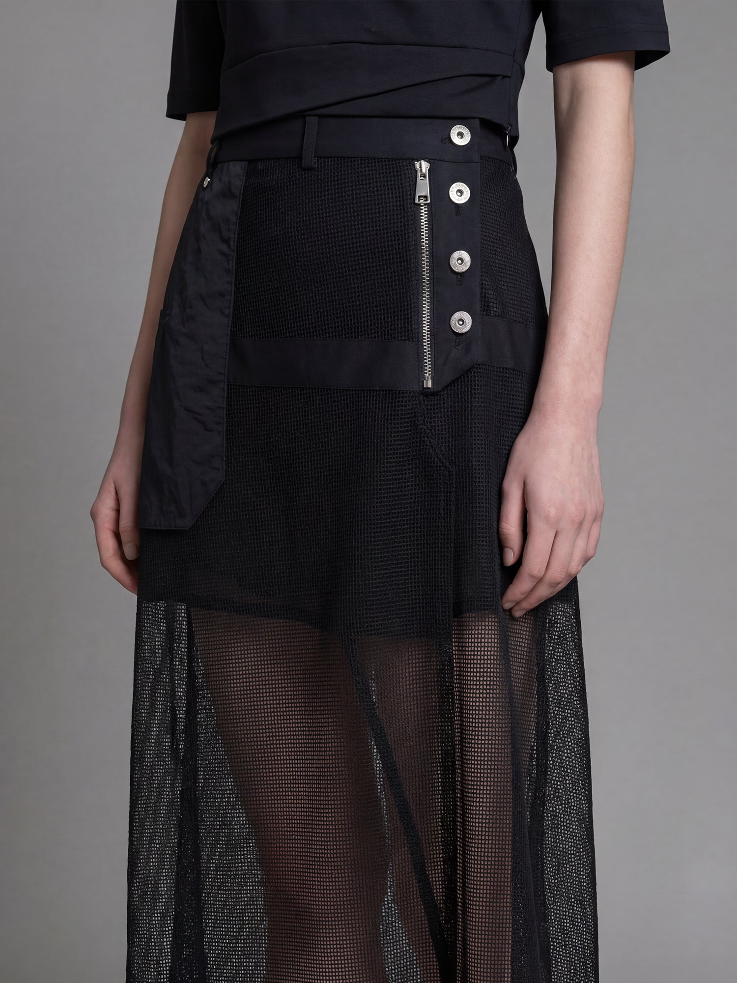 CLASSIC BLACK / STARRY WHITE CASUAL LONG SKIRT