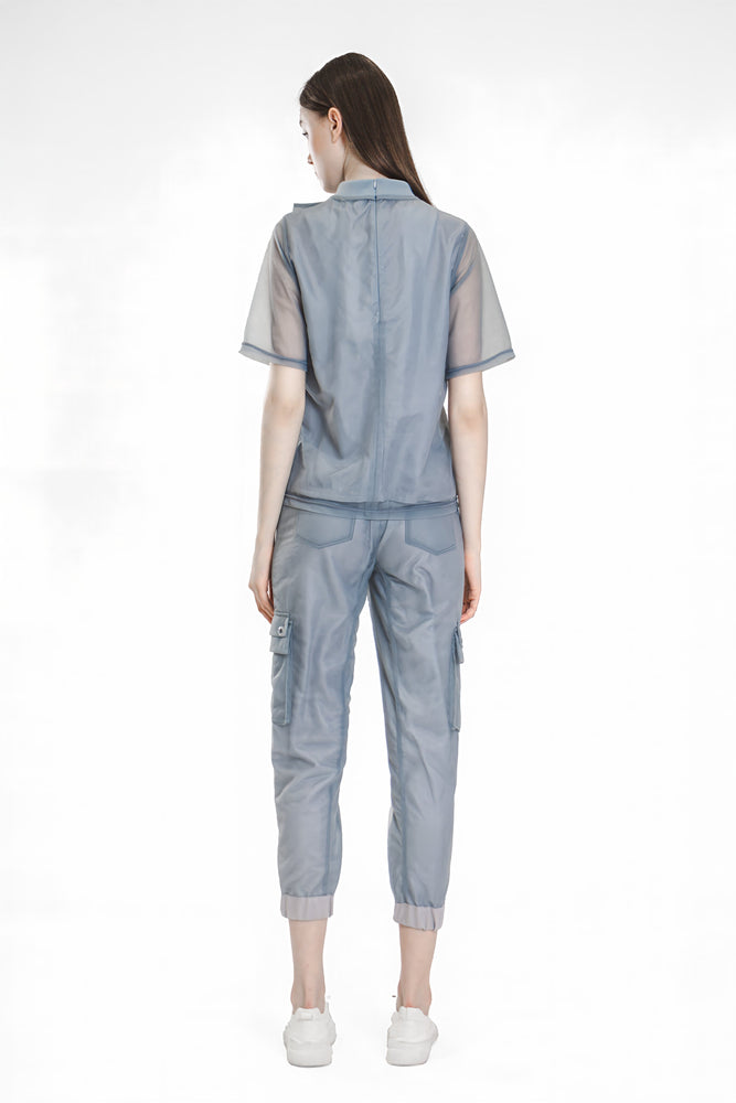 
                  
                    PINK/BLUE MESH CASUAL SLIM PANTS
                  
                