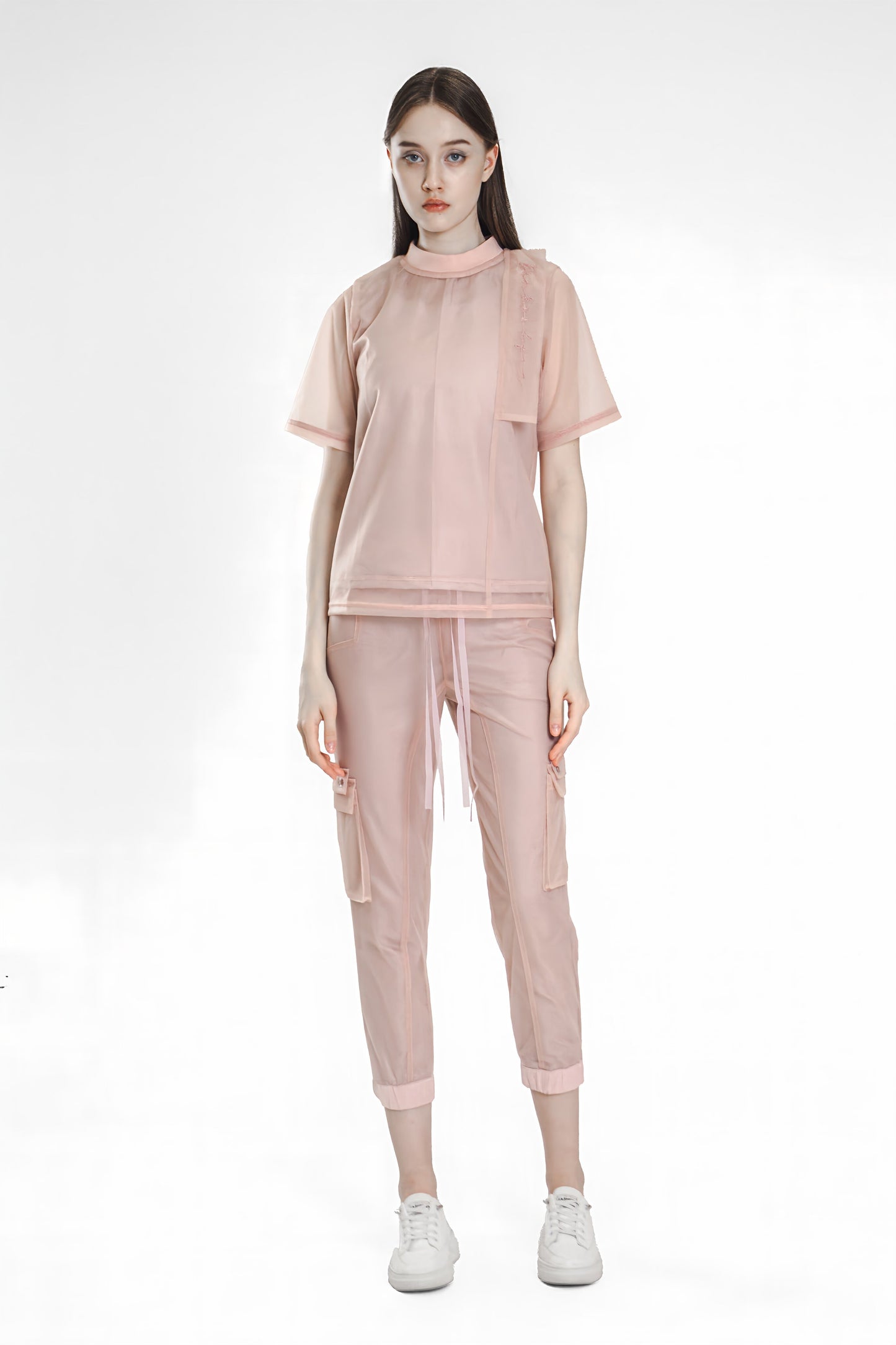 
                  
                    PINK/BLUE MESH CASUAL SLIM PANTS
                  
                