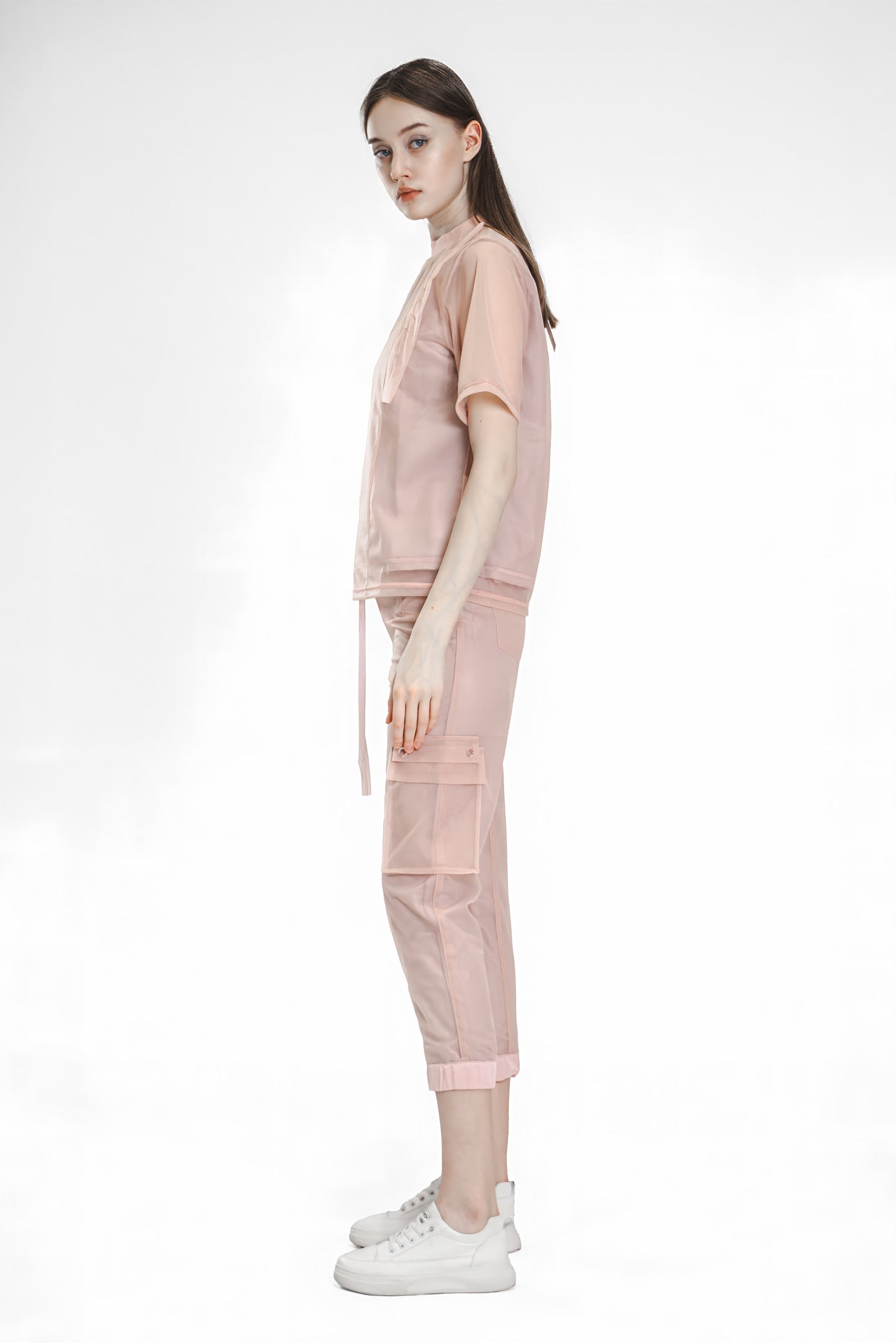 
                  
                    PINK/BLUE MESH CASUAL SLIM PANTS
                  
                