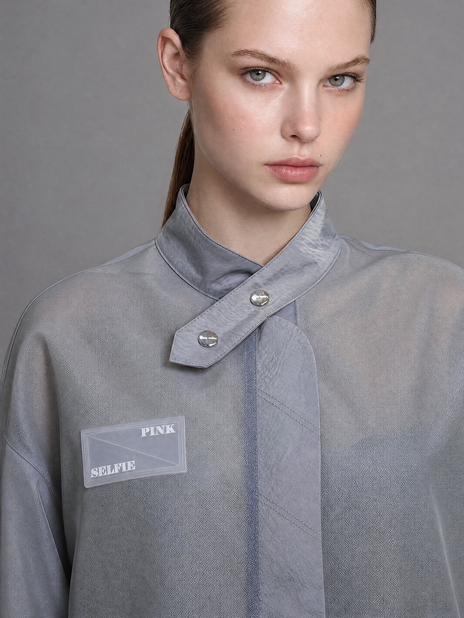 CLASSIC BLACK/MIDNIGHT GRAY MESH OVERSIZED UTILITY JACKET