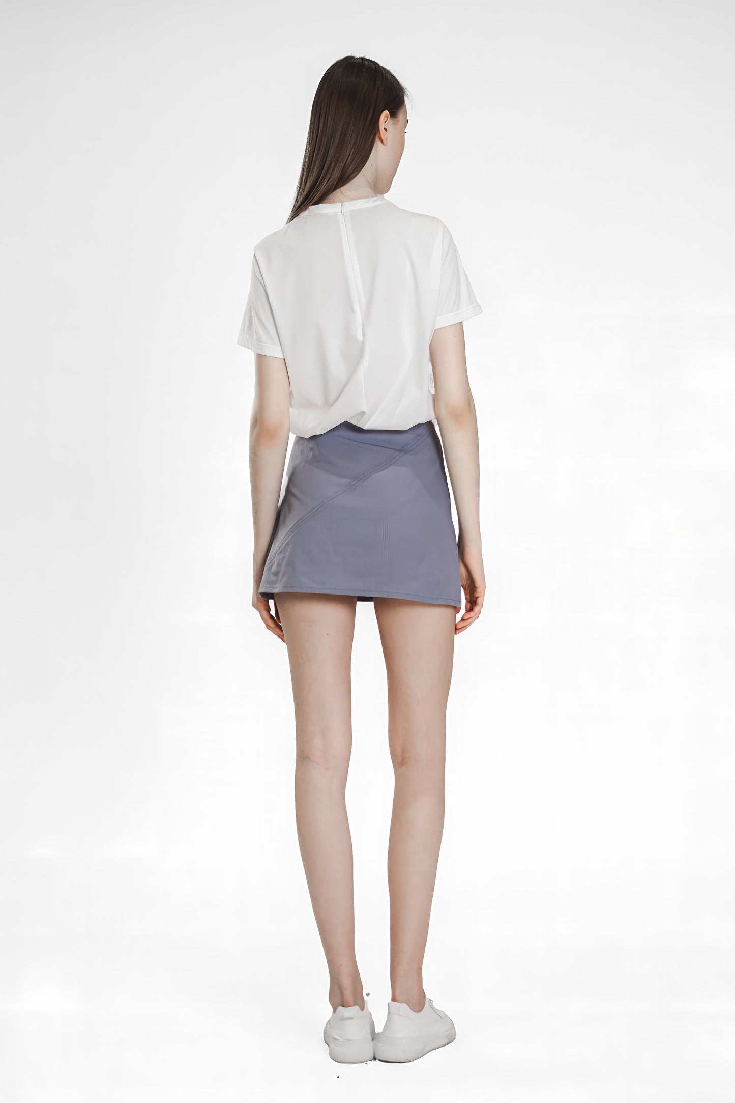 
                  
                    DARK GREEN/GRAY-BLUE TRENCH COAT ASYMMETRICAL SKIRT PANTS
                  
                