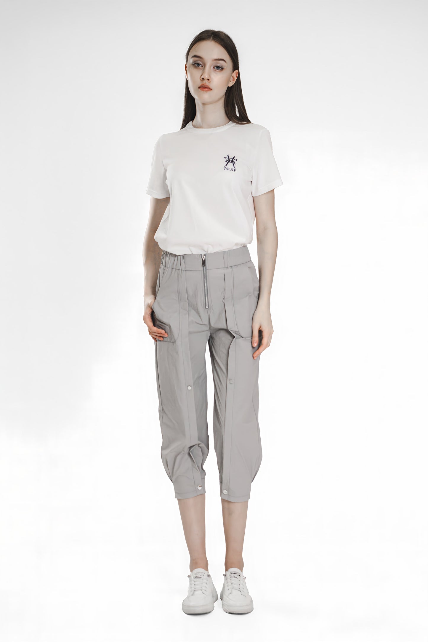 
                  
                    DESERT ROSE PINK / GLACIER GREY TRENCH COAT CROPPED PANTS
                  
                