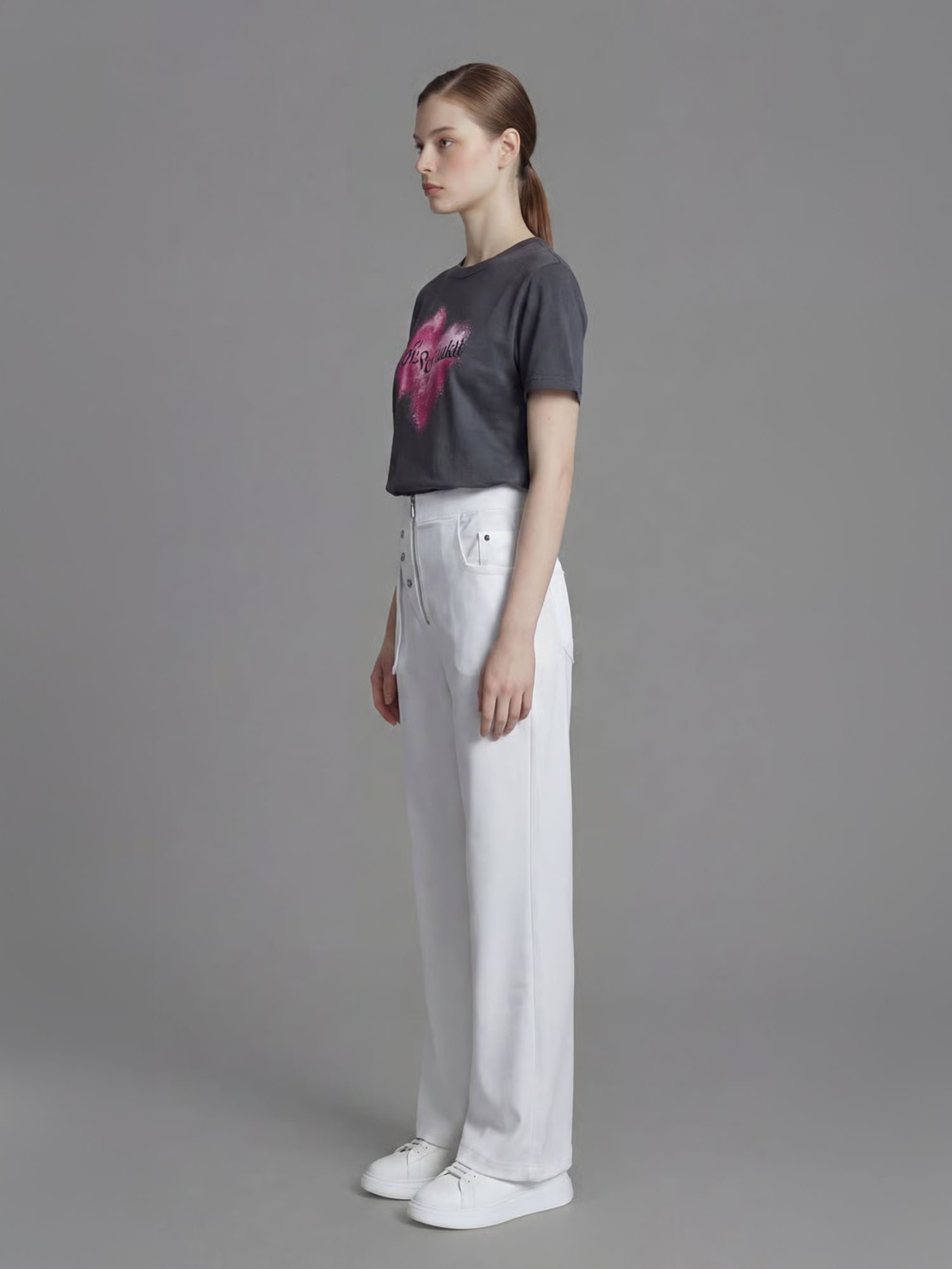 STARRY WHITE / MIDNIGHT BLUE SATEEN FUTURISTIC PANTS