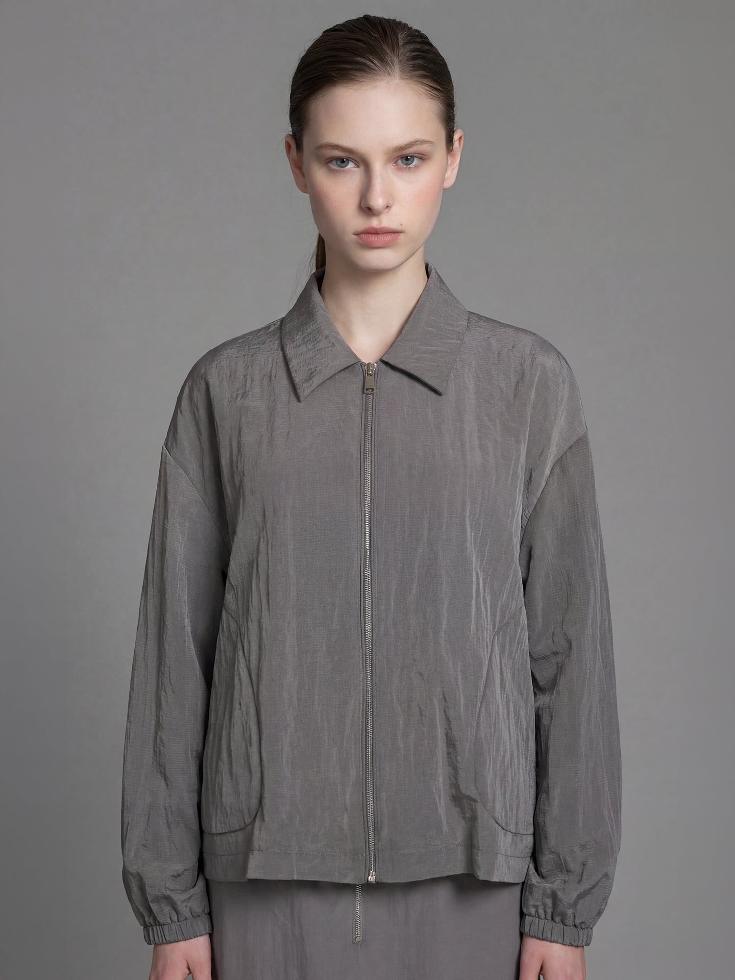 COOL MIST GREY / WARM TAUPE TRENCH RELAXED JACKET