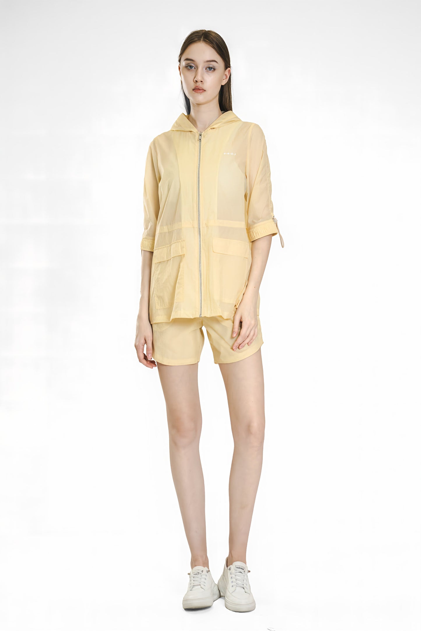 
                  
                    LIGHT YELLOW/KHAKI HOODED TRENCH COAT LONG JACKET
                  
                